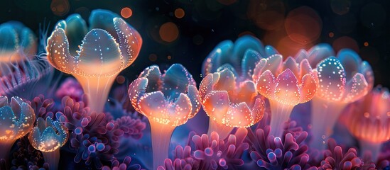 Vibrant Dinoflagellate Bloom Illuminating the Ocean Depths
