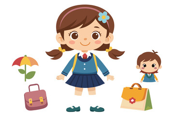 cute-school-girl-and-bag--on-white-background (3).eps