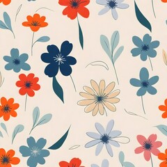 Beautiful colored floral design in plain background