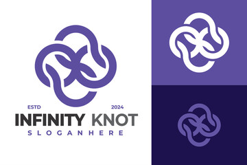 Letter S Infinity Knot Creative logo design vector symbol icon illustration