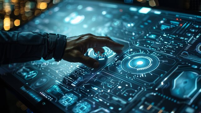 Futuristic technology at fingertips