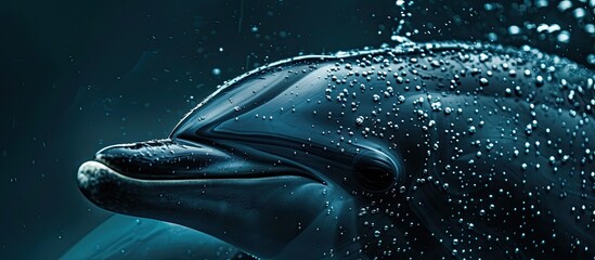 Smooth and Sleek A Closeup of a Dolphins Hydrodynamic Skin - obrazy, fototapety, plakaty
