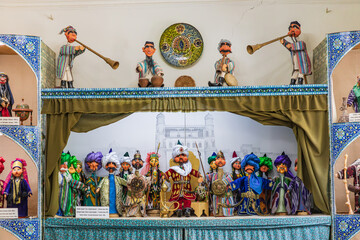 Traditional puppet theater in Bukhara.