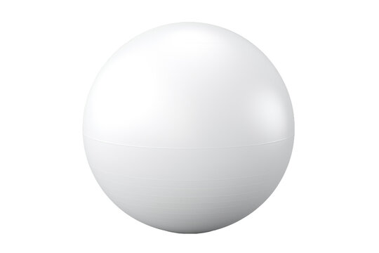 Ethereal Glow: A Majestic White Sphere on a Blank Canvas.