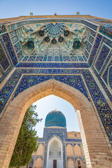 The beautifully decorated Gur-i Amir Mausoleum in Samarkand. - 776231927