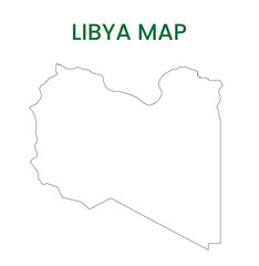 High detailed map of Libya. Outline map of Libya. Africa