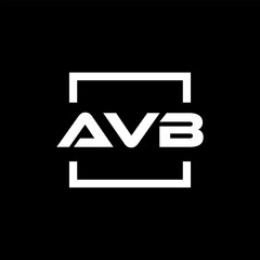 Initial letter AVB logo design. AVB logo design inside square.