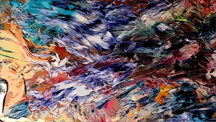 abstract background wallpaper. Modern motif visual art. Mixtures of oil paint. Trendy hand painting canvas. Wall decor and Wall art prints Idea. 3D Texture. Art object	
