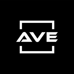 Initial letter AVE logo design. AVE logo design inside square.