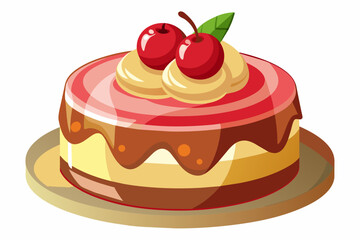 Delicious dessert vector art illustration