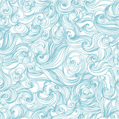 Wind wave Pattern seamless background | Editable EPS texture blue, textile