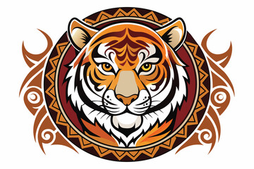 tiger head vector illustration