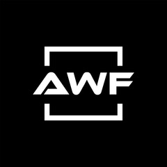 Initial letter AWF logo design. AWF logo design inside square.