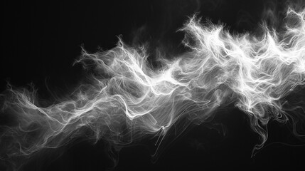 Ethereal smoke wisps forming intricate patterns, merging the intangible with the visually captivating.  - obrazy, fototapety, plakaty