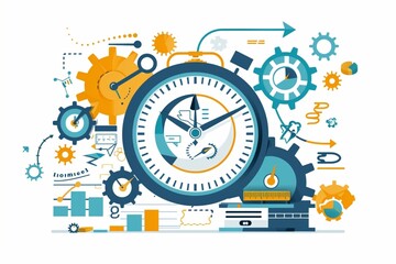 Time management concept. project planning business, time planning and control process. Effective time management, tasks planning, training activities and schedule