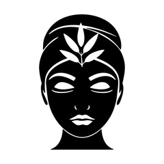 Beautiful African woman in traditional turban vector illustration - 776240561