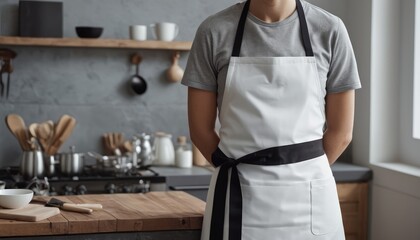 Stand out in the kitchen with our customizable apron mockup. Your brand, the secret ingredient to every dish