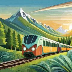 treno montagna natura 