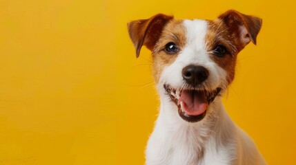 Happy cute dog smiling generative ai