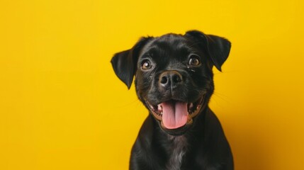 Happy cute dog smiling generative ai - obrazy, fototapety, plakaty