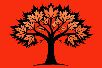 Sugar maple tree vector design 