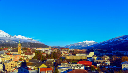 Panoramaansicht Hall in Tirol (Österreich) © Ilhan Balta