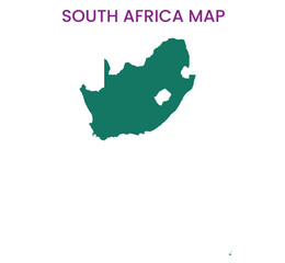 High detailed map of South Africa. Outline map of South Africa. Africa