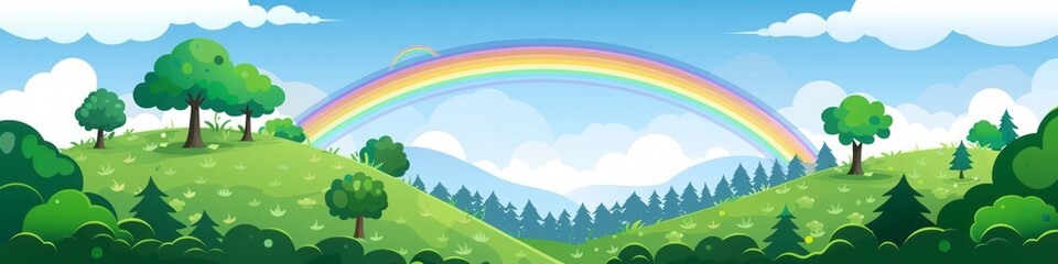 Rainbow cartoon.
