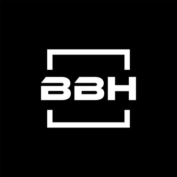 Initial letter BBH logo design. BBH logo design inside square.
