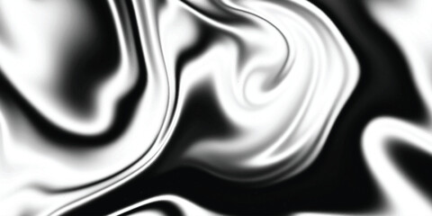 Dark liquid wave metal background. Metallic liquid surface. Silver liquify background. Black and white liquid background texture.