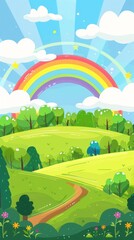 Rainbow cartoon.