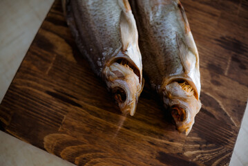 smoked fish with beer