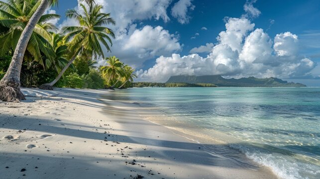 Matira Beach - French Polynesia generative ai