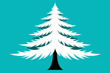 White pine tree vector design