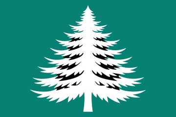 White pine tree vector design