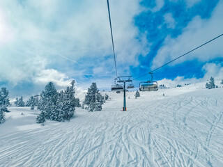 Fototapeta na wymiar Fanningberg / Mariapfarr ski resort, Austria
