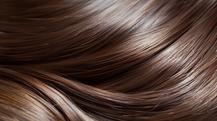Glossy, long, straight brown hair showcasing the benefits of keratin treatment. This treatment provides nourishment and shine, resulting in a sleek and smooth hairstyle.
