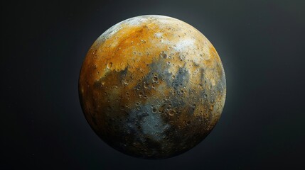 Obraz na płótnie Canvas Close Up of Planet on Black Background