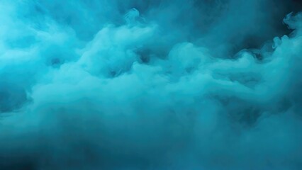 Smoke Blue, Teal background dark light bad fog mist. Background smoke cloud field dust - obrazy, fototapety, plakaty