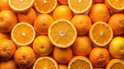oranges, background of oranges and lemons, Background of sliced oranges. Fresh orange fruit...
