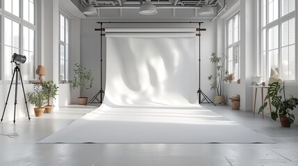 photo studio with professional equipment, Interior of modern photo studio