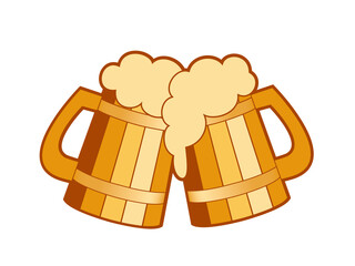 Wooden beer barrel with tap. Png clipart isolated on transparent background - 776267722