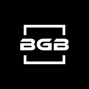Initial letter BGB logo design. BGB logo design inside square.