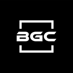 Initial letter BGC logo design. BGC logo design inside square.