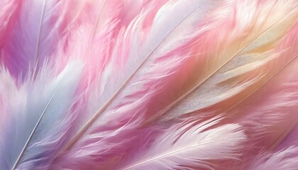Subtle Symphony: Pastel Feather Cascade