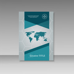Vector brochure design template. Cover design annual report