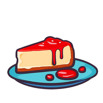 Cake Simple Cartoon Vector Style 300PPI Resolution PNG Image