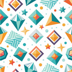 Seamless pattern with geometric shapes
