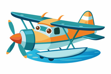Obraz na płótnie Canvas seaplane vector illustration