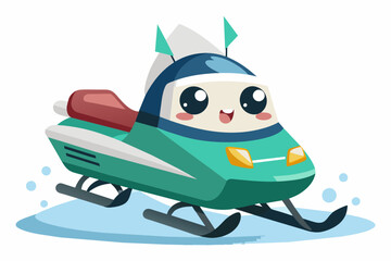 snowmobile vector illustration